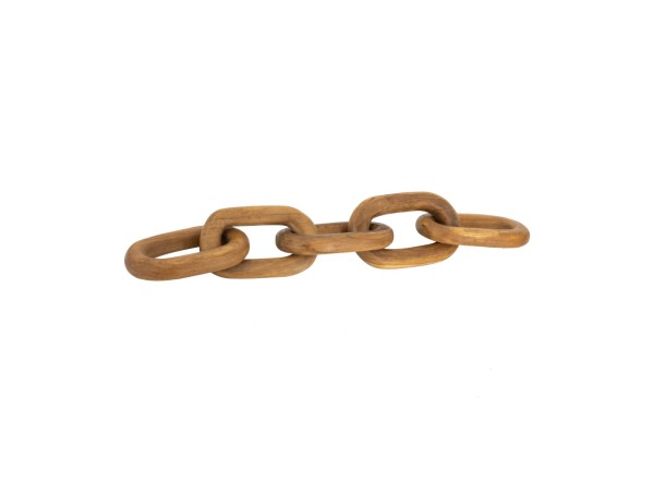 Artekko Woody Καφέ Διακοσμητική Αλυσίδα από Ξύλο Teak (68x12x3)cm