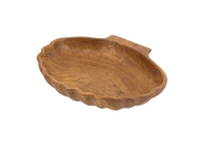 Artekko Woody Καφέ Διακοσμητική Πιατέλα από Ξύλο Teak (30x25x3)cm