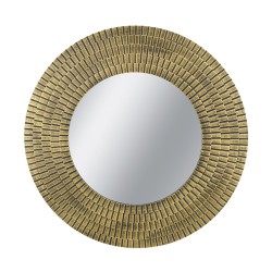Artekko Mirror Χρυσός MDF Καθρέπτης Τοίχου (75x1.8x75)cm