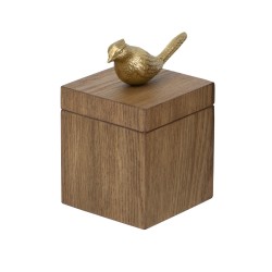 Artekko Solis Καφέ MDF Κοσμηματοθήκη Διακοσμητικό Κουτί (10x10x17)cm