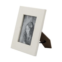 Artekko Lisa MDF Κορνίζα με Λευκό Τεχνόδερμα για Φωτογραφία 4.5x6.5