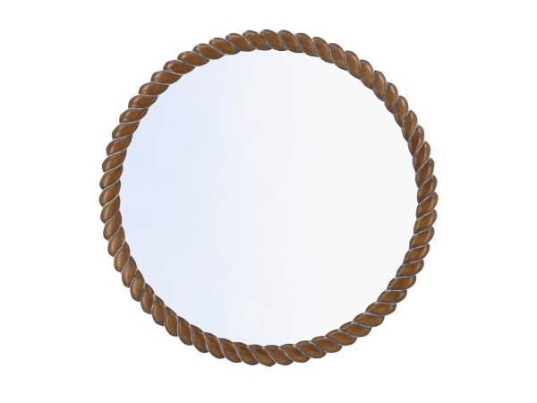 Artekko Spiral Καφέ Ξύλινος Καθρέπτης Τοίχου (72x72x3)cm