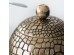 Artekko Ateif Βάζο με Καπάκι Μεσαίο Χρυσό Υφή Κροκοδείλου 100% Αλουμίνιο (19.5x19.5x22)cm