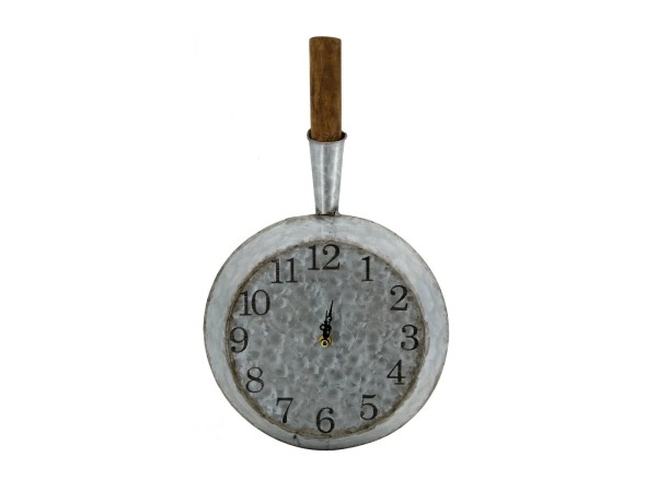 Artekko Clock Ρολόι Τοίχου Τηγάνι Μέταλλο Ξύλο Γαλβανιζέ (27x7.5x46)cm Artekko Clock Ρολόι Τοίχου Τηγάνι Μέταλλο Ξύλο Γαλβανιζέ (27x7.5x46)cm