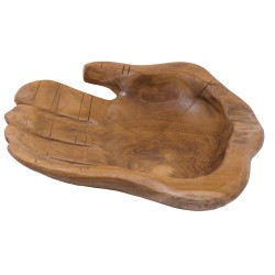 Artekko Eveiy Μπώλ Ξύλινο Teak με Μορφή Χεριού (33x33x7)cm