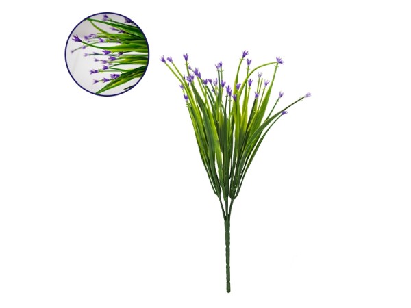 09079 Τεχνητό Φυτό Διακοσμητικό Μπουκέτο Aphyllanthes Μώβ M17cm x Υ30cm Π17cm με 7 Κλαδάκια