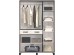 Ντουλάπα Evelin M5 135x52x208 oak blanco/anthracite DIOMMI 31-079