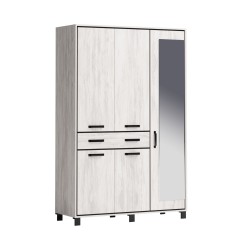 Ντουλάπα Evelin M5 135x52x208 oak blanco/anthracite DIOMMI 31-079