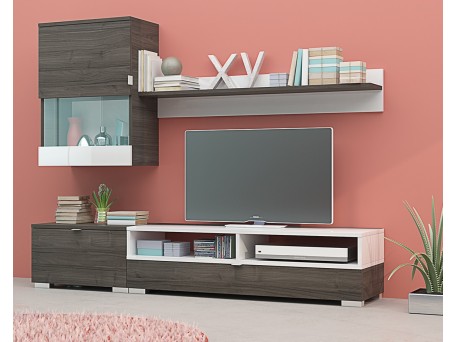Σύνθετο σαλονιού Lucia  new creamona/white gloss 175x39x190 DIOMMI 31-083