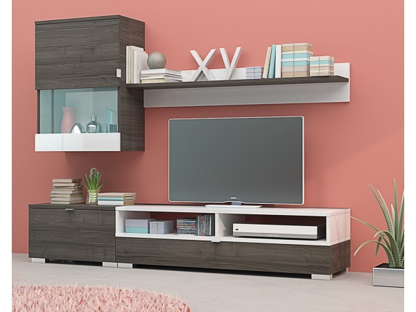 Σύνθετο σαλονιού Lucia  new creamona/white gloss 175x39x190 DIOMMI 31-083