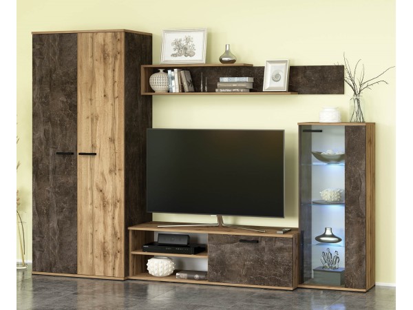 Σύνθετο σαλονιού Oslo 260x53x190 DIOMMI 33-036 Σύνθετο σαλονιού Oslo 260x53x190 DIOMMI 33-036