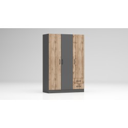 Τρίφυλλη ντουλάπα Αpolo2 120x52x181 DIOMMI 33-129