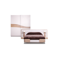 Σετ Κρεβατοκάμαρας ξύλινο AURA 160x200 DIOMMI 40-045