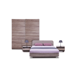 Σετ Κρεβατοκάμαρας ξύλινο S02 160x200 DIOMMI 40-047