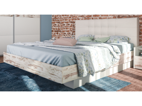 Κρεβάτι ξύλινο με δερμάτινη/ύφασμα LIMITED 180x190 DIOMMI 45-034