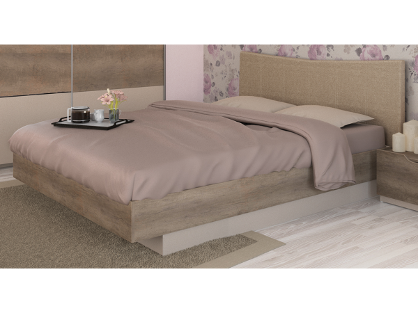Κρεβάτι ξύλινο με δερμάτινη/ύφασμα MOKA 180x190 DIOMMI 45-123