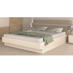 Κρεβάτι ξύλινο με δερμάτινη/ύφασμα CAPRICE 180x190 DIOMMI 45-143