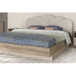 Κρεβάτιξύλινο με δερμάτινη/ύφασμα  KORONA 160x200 DIOMMI 45-209