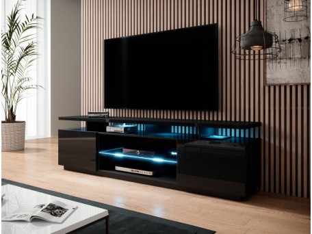 RTV stand EVA black gloss/ black gloss DIOMMI CAMA-EVA-RTV-CZP/CZP