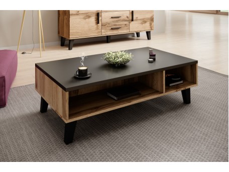 coffee table 60 LOTTA  wotan oak/ black DIOMMI CAMA-LOTTA-ŁAWA-110-DWO/CZ