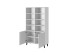 PAFOS Standing bookcase white/white DIOMMI CAMA-PAFOS-REGAL-BI/BI