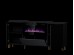 PAFOS EF TV stand 180 black/black with black legs DIOMMI CAMA-PAFOS-RTV-EF-CZ/CZ
