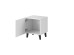 PAFOS night stand white/white DIOMMI CAMA-PAFOS-SZAFKI-NOCNE-BI/BI