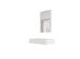 PAFOS vanity table ( hanging ) and mirror white/white DIOMMI CAMA-PAFOS-TOALETKA-BI/BI
