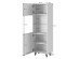 PAFOS Standing cabinet black/black DIOMMI CAMA-PAFOS-WITRYNA-CZ/CZ