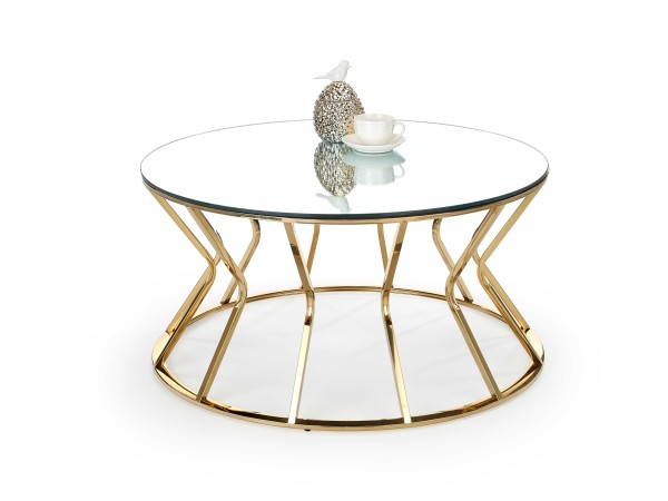 AFINA, coffee table, mirror / gold DIOMMI V-CH-AFINA-LAW