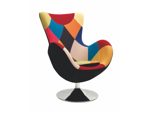 BUTTERFLY chair color: multicolored DIOMMI V-CH-BUTTERFLY-FOT-PATCHWORK