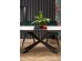 DIESEL extension table, color: top - white marble / dark grey, legs - black DIOMMI V-CH-DIESEL-ST