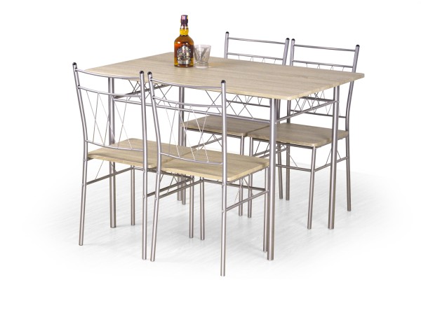 FAUST set + 4 chairs color: sonoma oak DIOMMI V-CH-FAUST-ZESTAW