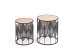 FOLLA set of 2 c. tables DIOMMI V-CH-FOLLA-LAW-CZARNY