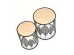 FOLLA set of 2 c. tables DIOMMI V-CH-FOLLA-LAW-CZARNY