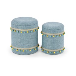 GRADO set of two color: light blue DIOMMI V-CH-GRADO-PUFA-J.NIEBIESKI