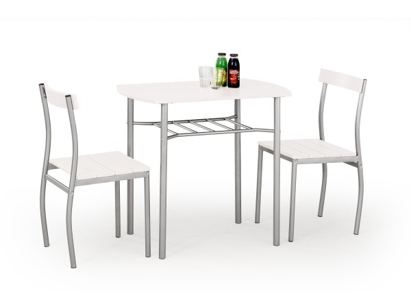 LANCE table + 2 chairs color: white DIOMMI V-CH-LANCE-ZESTAW-BIAŁY