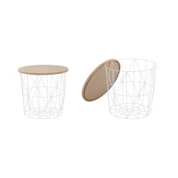 MARIFFA c. table, color: natural / white DIOMMI V-CH-MARIFFA-LAW-BIAŁY/NATURALNY