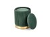 MONTY set of two stools: color: dark green DIOMMI V-CH-MONTY-PUFA-C.ZIELONY