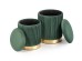 MONTY set of two stools: color: dark green DIOMMI V-CH-MONTY-PUFA-C.ZIELONY