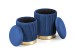 MONTY set of two stools: color: dark blue DIOMMI V-CH-MONTY-PUFA-GRANATOWY