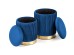 MONTY set of two stools: color: dark blue DIOMMI V-CH-MONTY-PUFA-GRANATOWY