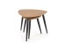 NICEA 2, set of two coffee tables, color: golden oak / black DIOMMI V-CH-NICEA_2-LAW