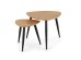 NICEA 2, set of two coffee tables, color: golden oak / black DIOMMI V-CH-NICEA_2-LAW