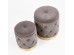 POLLY set of two stools, color: grey DIOMMI V-CH-POLLY-PUFA-POPIEL