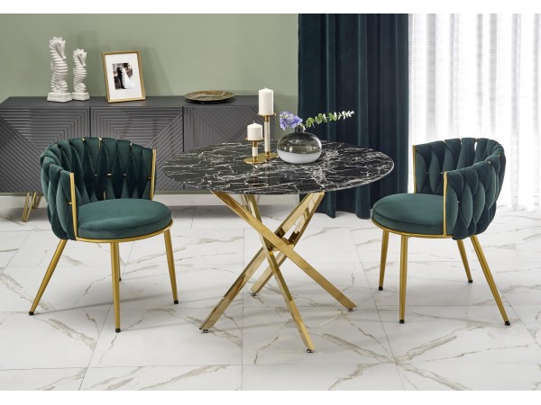 RAYMOND 2 table, color: top - black marble, legs - gold DIOMMI V-CH-RAYMOND_2-ST-CZARNY_ZŁOTY