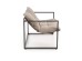 SHARK, garden set ( sofa + chair 2x + c. table ), color: black / cappuccino DIOMMI V-CH-SHARK-ZESTAW