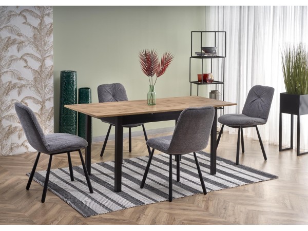 GREG table, color: wotan oak/black DIOMMI V-PL-GREG-ST