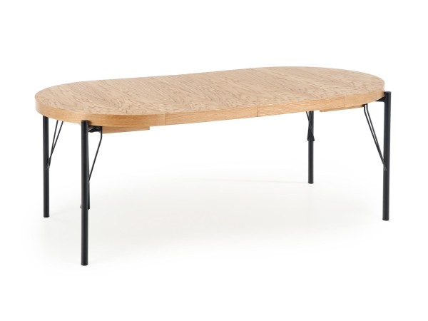 INFERNO extension table, color: natural oak / black DIOMMI V-PL-INFERNO-ST