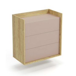 MOBIUS chest 3S color: hikora oak/white DIOMMI V-PL-MOBIUS-KOMODA_3S-ANT.RÓŻ